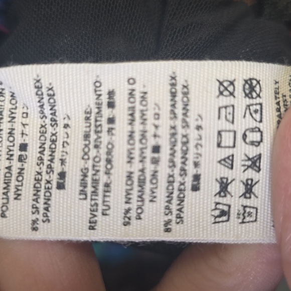 Free People Black Blouse with Colorful Floral Design, Size M - Picture 5 of 5